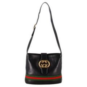 Authentic Vintage Gucci GG Monogram Sherry Web Blondie Britt Ophidia Bucket Bag